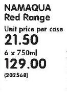Namaqua Red Range-6x750ml