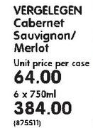Vergelegen Cabernet Sauvignon/Merlot-6x750ml