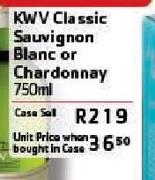 KWV Classic Sauvignon Blanc Or Chardonnay-Per Case