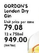 Gordon's London Dry Gin-12x750ml