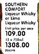 Southern Comfort Liqueur Whisky Or Lime Liqueur Whisky-12x750ml Each