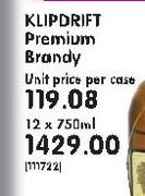 Klipdrift Premium Brandy-12x750ml