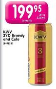 KWV 3 YO Brandy And Cola-24x330ml