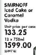 Smironoff Iced Cake Or Caramel Vodka-12x750ml