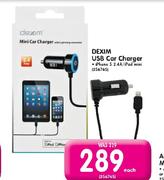 Dexim USB Car Charger-Each