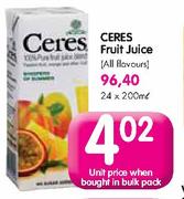 Ceres Fruit Juice(All Flavours)-200ml Each