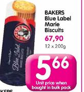Bakers Blue Label Marie Biscuits-200g Each