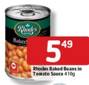 Rhodes Baked Beans In Tomato Sauce-410Gm