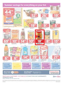 Pick N Pay KZN : Summer Savings (23 Sep - 6 Oct 2013), page 2