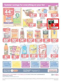 Pick N Pay KZN : Summer Savings (23 Sep - 6 Oct 2013), page 2