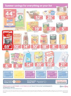 Pick N Pay KZN : Summer Savings (23 Sep - 6 Oct 2013), page 2