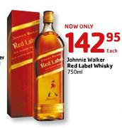 Johnnie Walker Red Label Whisky-750ml Each