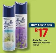 Glade Secrets Aerosol Assorted-2 x 180ml