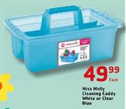 Miss Molly Cleaning Caddy White Or Clear Blue-Each