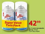 Air Scents Automatic Spray-250ml Twin Pack Refill