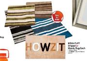 Romatuft Striped Or Words Rug Each-Each