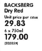 Backsberg Dry Red-6 x 750ml