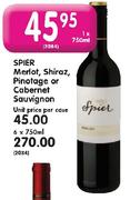 Spier Merlot, Shiraz, Pinotage or Cabernet Sauvignon-750ml Each