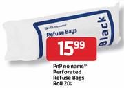 PnP No Name Perforated Refuse Bags Rolls-20's