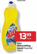 Ajax Dishwashing Liquid Assorted - 750ml Each
