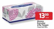 Kleenex Everyday 2Ply Tissues Assorted-180's Each