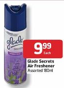 Glade Secrets Air Freshener Assorted - 180ml Each