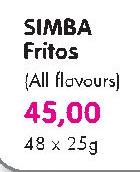 Simba Fritos(All Flavours)-48 x 25gm