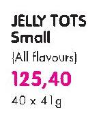 Jelly Tots Small(All Flavours)-40 x 41gm