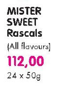 Mister Sweet Rascals(All Flavours)-24 x 50gm