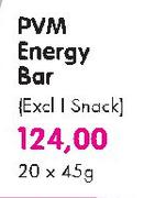 Pvm Energy Bar(Excl 1 Snack)-20 x 45gm