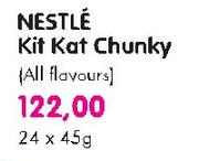 Nestle Kit Kat Chunky(All Flavours)-24 x 45gm