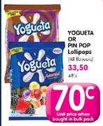 Yogueta Or Pin Pop Lollipops (All Flavours)-Each