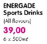 Energade Sports Drinks (All Flavours)-6 x 500ml