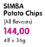 Simba Potato Chips (All Flavours)-48 x 36g