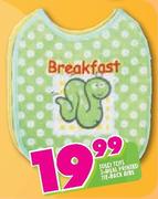 Jolly Tots 3-Meal Printed Tie Back Bibs