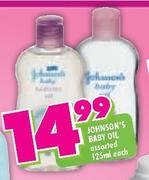 Johnson's Baby Oil Assorted-125ml Each
