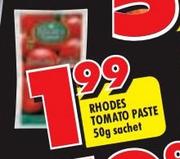 Rhodes Tomato Paste-50gm Each