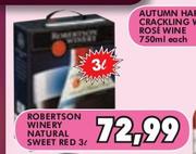 Robertson Winery Natural Sweet Red-3L Each