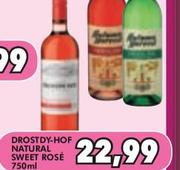 Drostdy-Hof Natural Sweet Rose-750ml Each