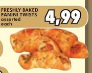 Freshly Baked Panini Twists Each