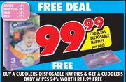 Cuddlers Disposable Nappies Midi-52's-Per Pack
