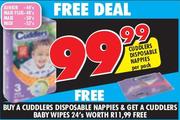 Cuddlers Disposable Nappies Junior-44's-Per Pack