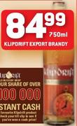 Klipdrift Export Brandy-750ml