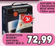 Robertson Winery Natural Sweet Red-3Ltr
