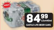 Castle Lite Beer Cans-12 x 440ml