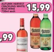 Autumn Harvest Crackling White/Rose Wine-750ml Each