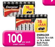 Energizer Classic 16 xAA Or 16 xAAA Bulk Pack-Per Pack