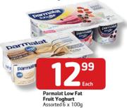 Parmalat Low Fat Fruit Yoghurt-6X100gm Each