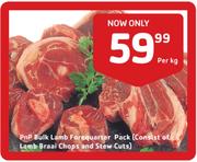 Pnp Bulk Lamb Forrquarter Pack(Consist Of: Lamb Braai Chops And Stew Cuts)-Per Kg