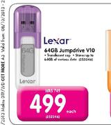 Lexar 64GB Jump Drive V10-Each